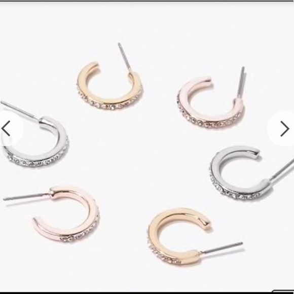 New Silver or Gold like hoop earrings - Picture 3 of 5